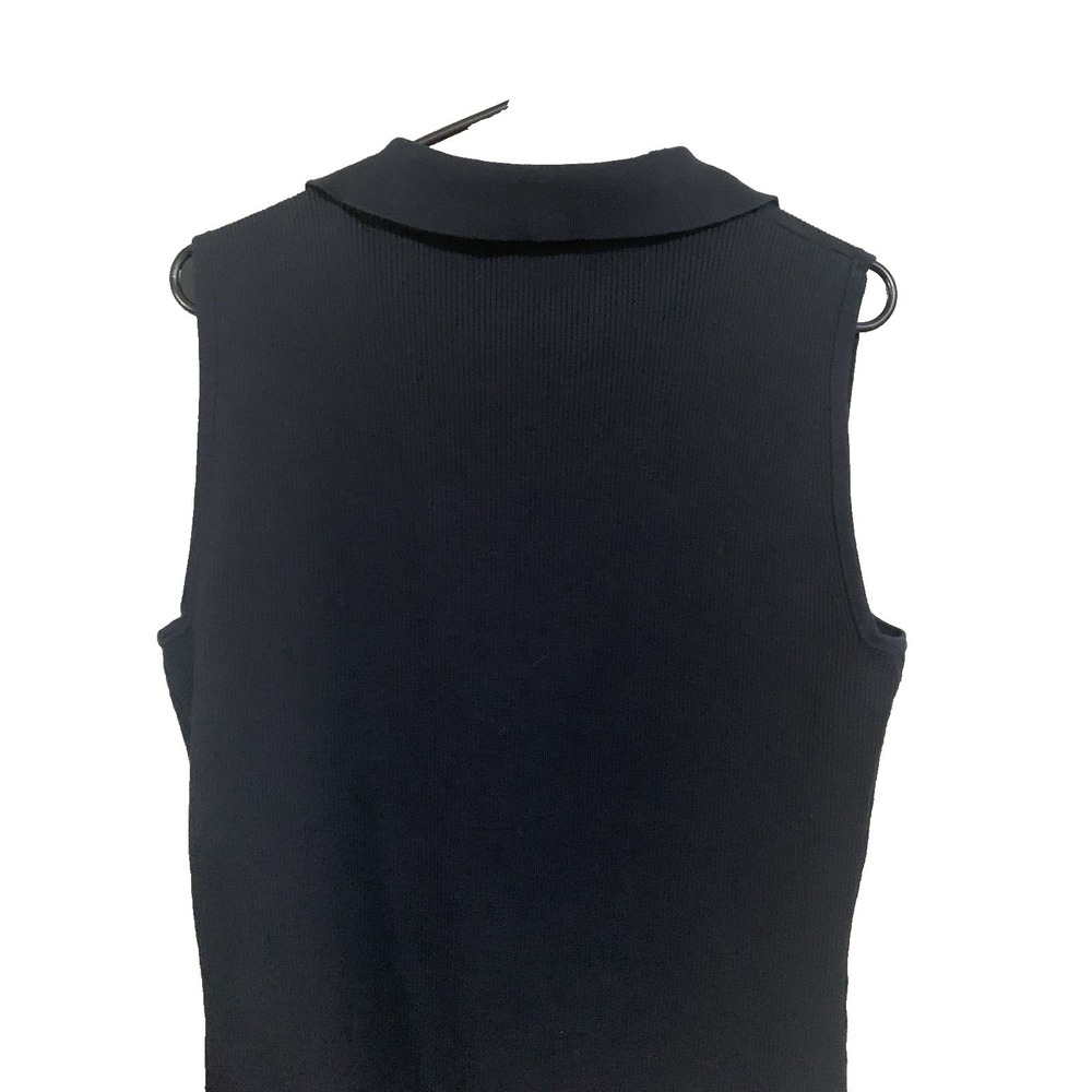 Harley Davidson Vest Women's XL Full Zip Sleeveless Sweater V Neck Black - Picture 13 of 16
